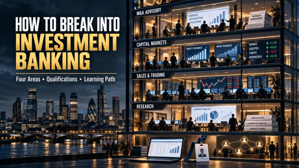 How to break into investment banking across M&A, capital markets, sales and trading, and research