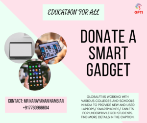 Donate a smart gadget to an underprivileged student in India